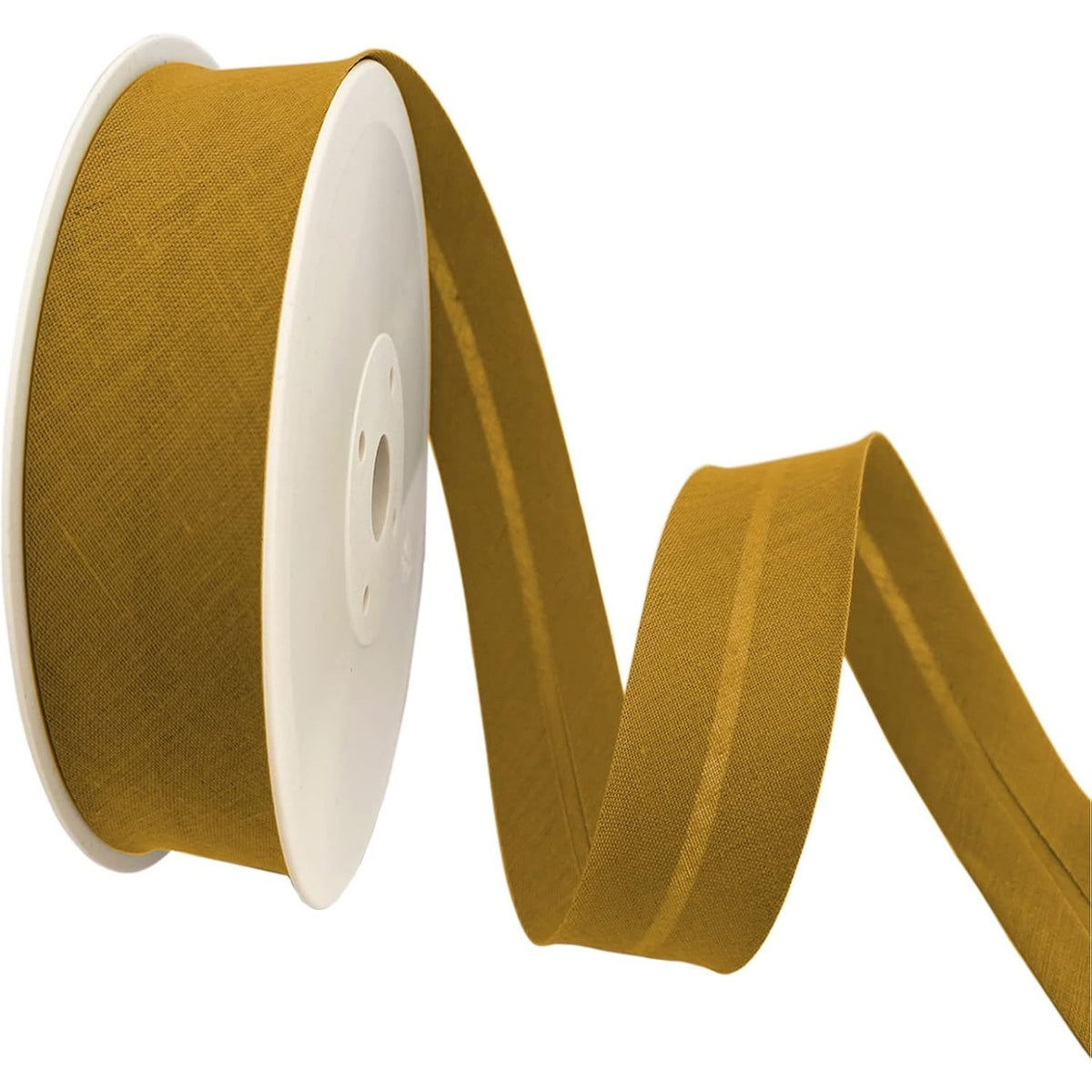 Nastro Sbieco in Cotone e Poliestere Largo 40 mm Rotolo da 10 Metri Colore Ocra